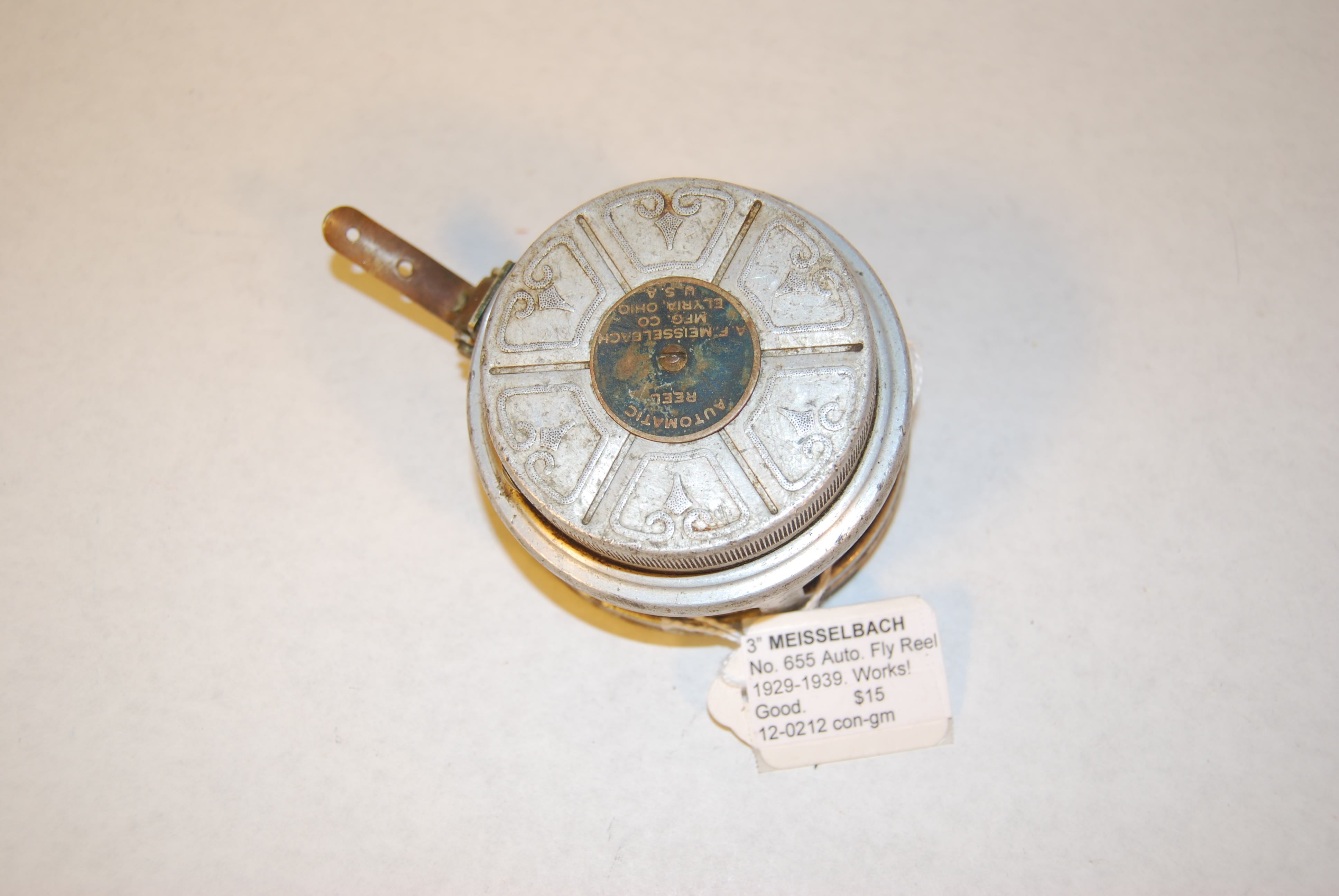 antique automatic fly reels 3” MEISSELBACH No. 655 Automatic Fly Reel. 1929-1939