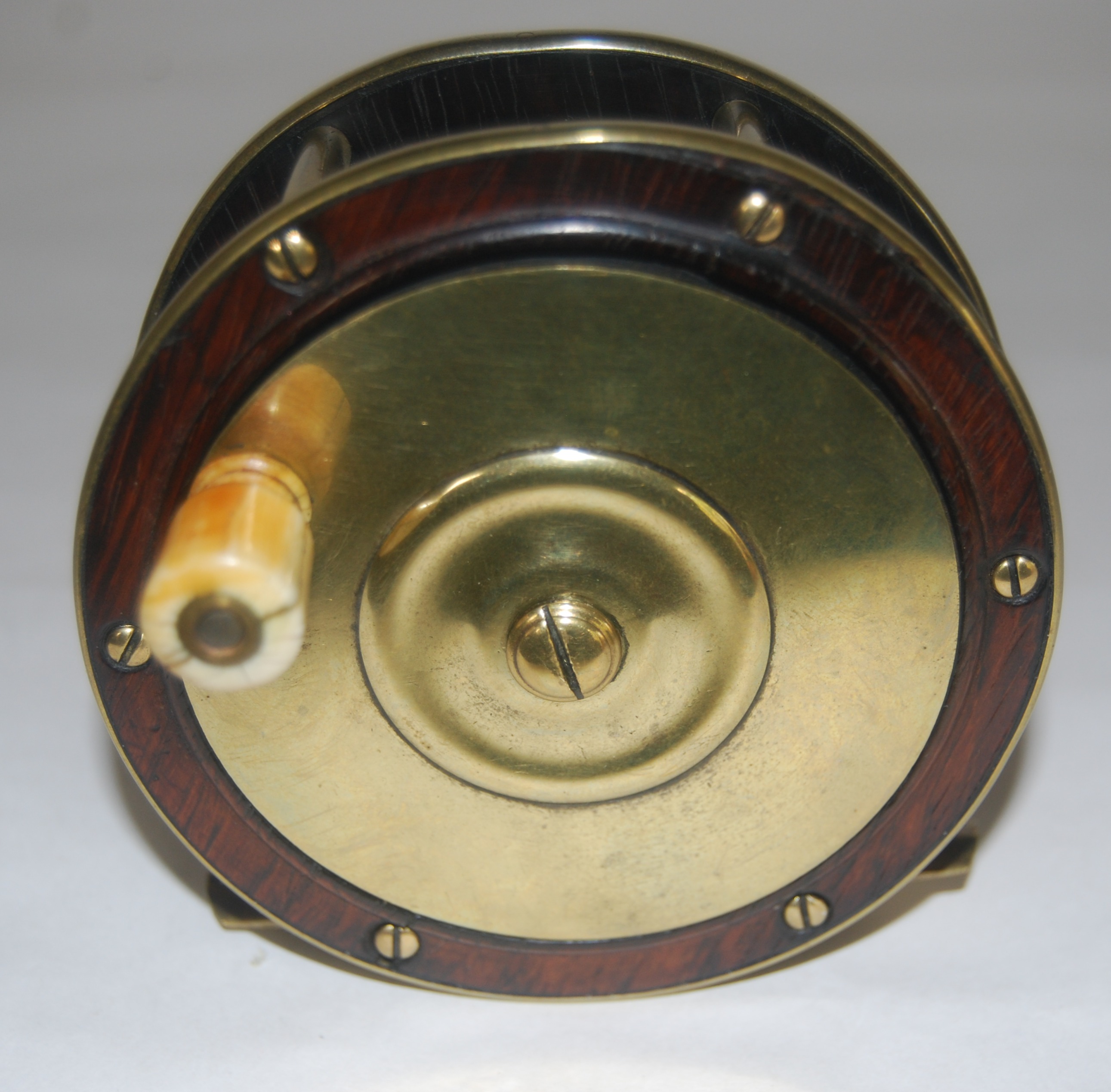 antique brass fishing reel Fly Pull, Brass, Model 298AB 1900s Victorian Antique Mounted Fishing