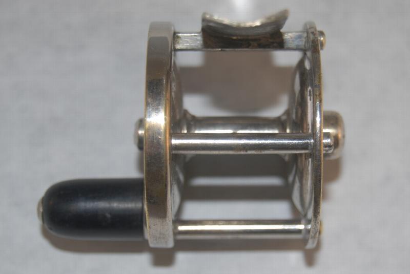1 3/4 DAME STODDART & KENDALL 4 5/8 oz. 25 yd. [Circa 1883-1900] Single  Action; Plated Brass Click Reel;
